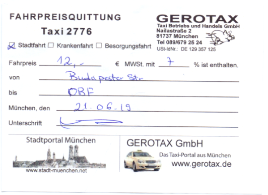 Need help with receipt from Munich, Germany